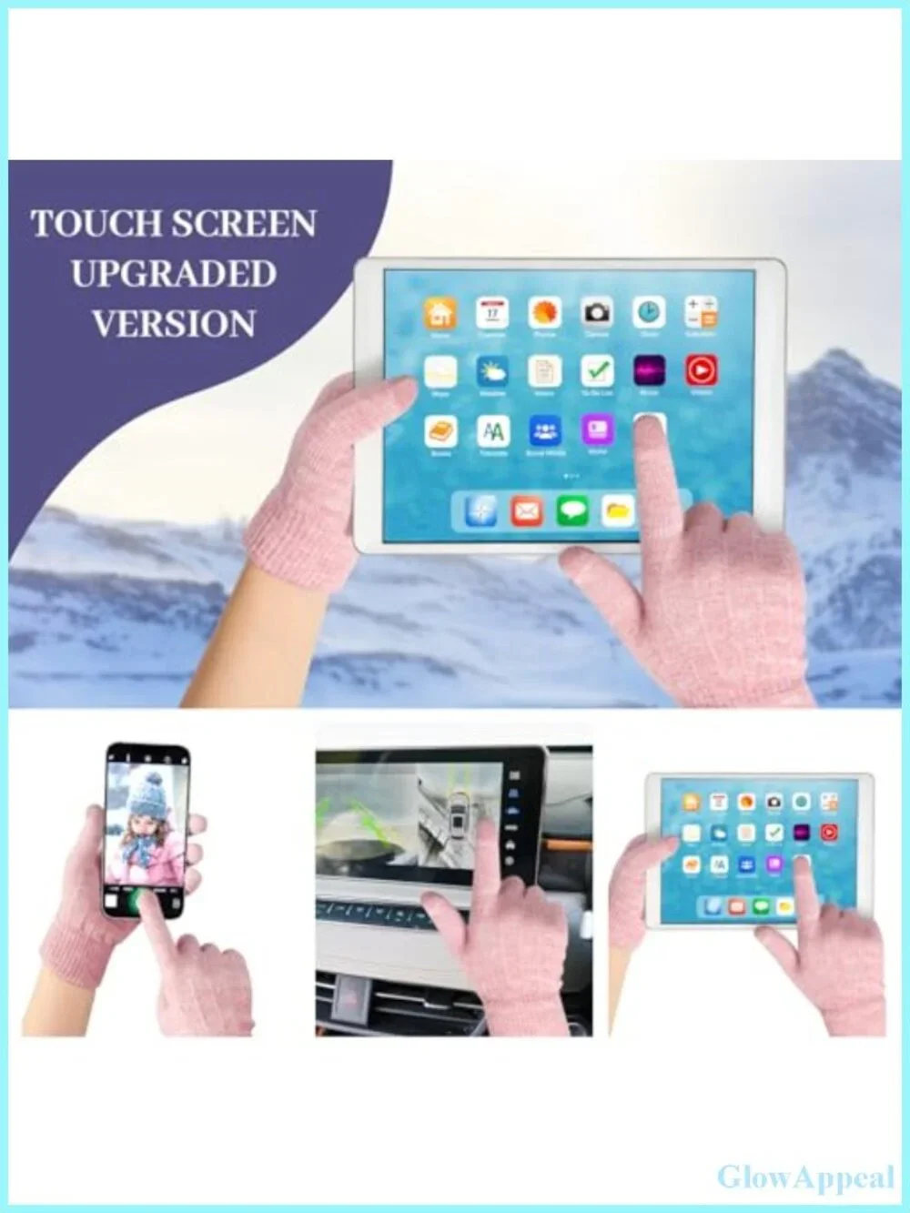 4 Pairs Winter Gloves Women Touchscreen Cold Weather